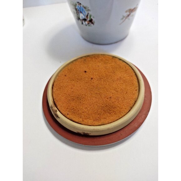 Stoneware Humidor Made in England Hunting scene - 4 3/4" Tall 1960's - Picture 6 of 9